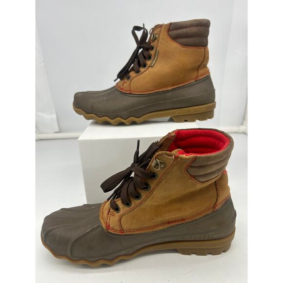 Sperry Top-Sider Mens Avenue Duck Boots tan/brown Size 7.5M rain garden water - Picture 5 of 9